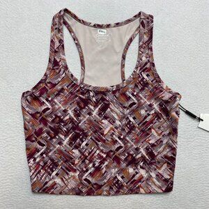 Calvin Klein Crop Top Women's M Sleeveless Satin Activewear Sports $49 NWT